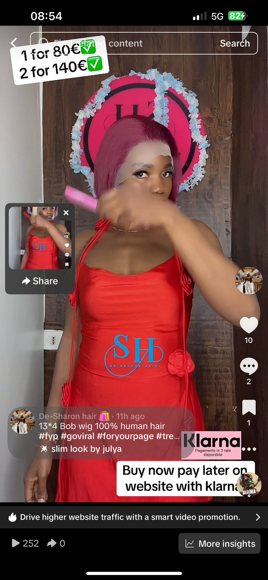 13*4 Bob wig