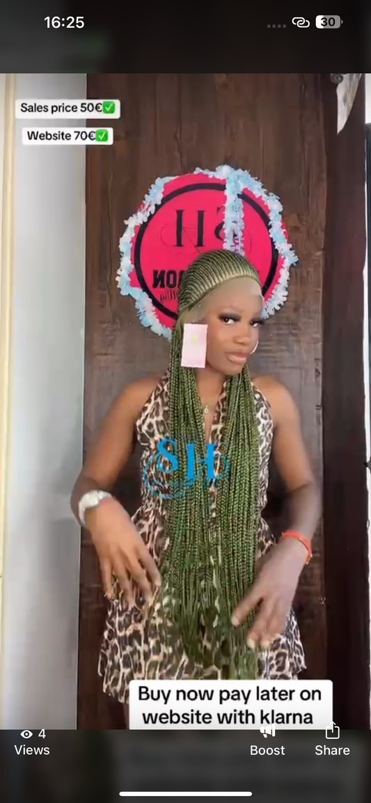 Brided wig