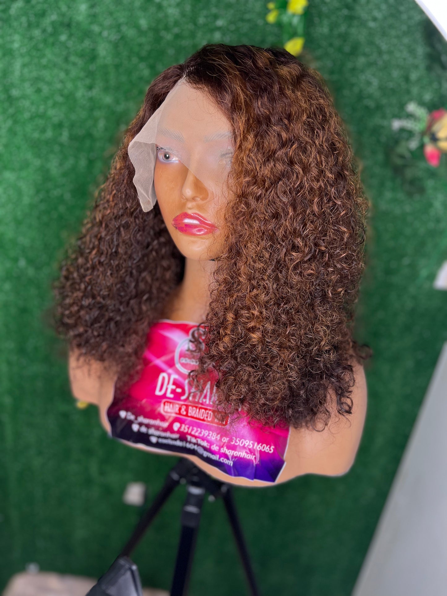 10A grade 18inches T-frontal pissy loose curls