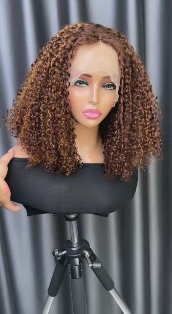 Pissy curls T-frontal wig 18inches