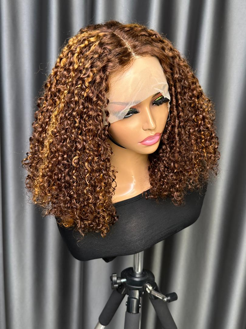 Pissy curls T-frontal wig 18inches