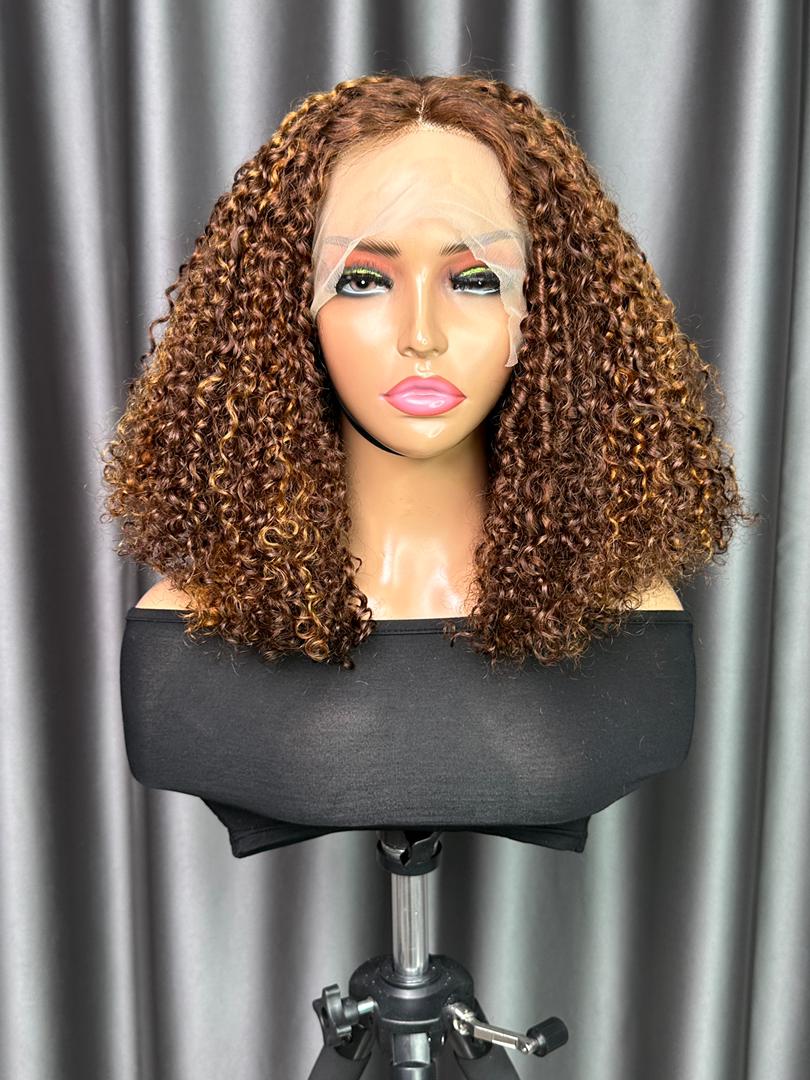 Pissy curls T-frontal wig 18inches